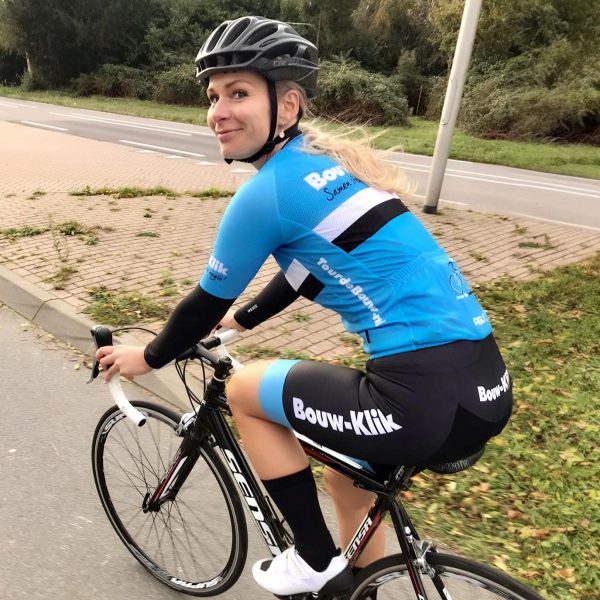 Blauw Wielrenshirt Fietsshirt Bouw-Klik AGU Performance